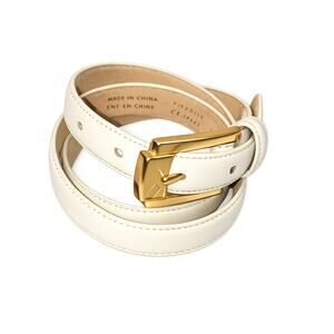Liz Claiborne White Thin Belt size L